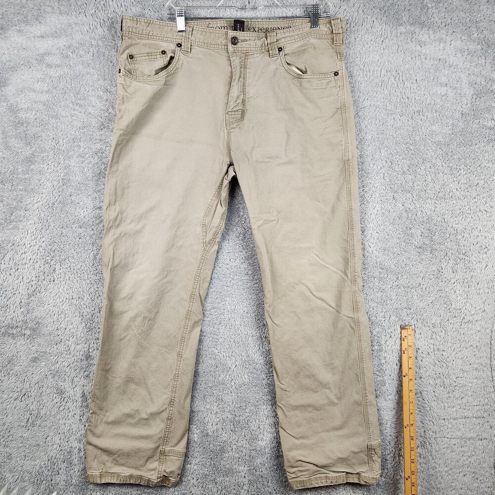 PrAna Pants Mens 38x32 Beige Carpenter Utility Canvas Straight Outdoor Hiking